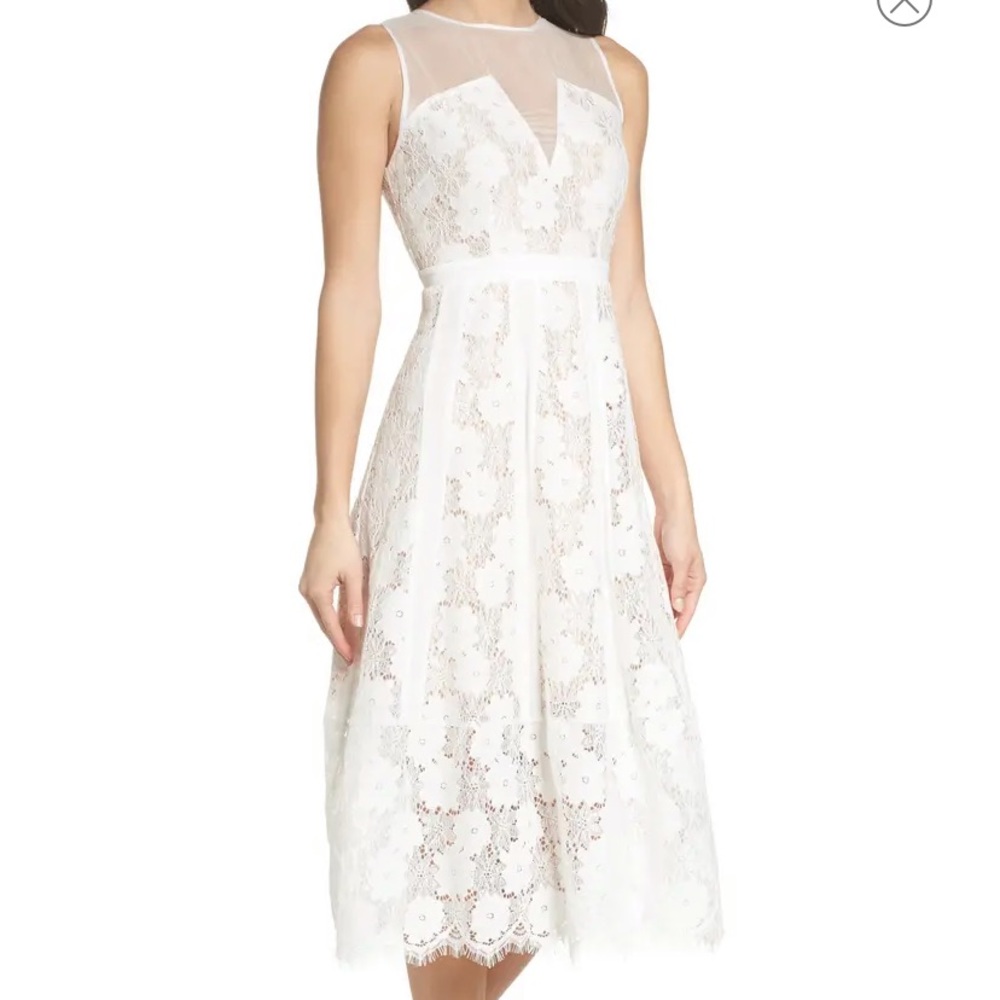 Nordstrom Chelsea28 Lace Midi Dress - Ivory - XS
